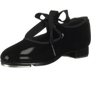 Capezio girls Jr. Tyette Tap Shoe, Black Patent, 12 M US Little Kid